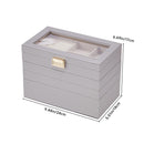 Sheonly 4-Tier Jewellery Storage Box with Transparent Lid