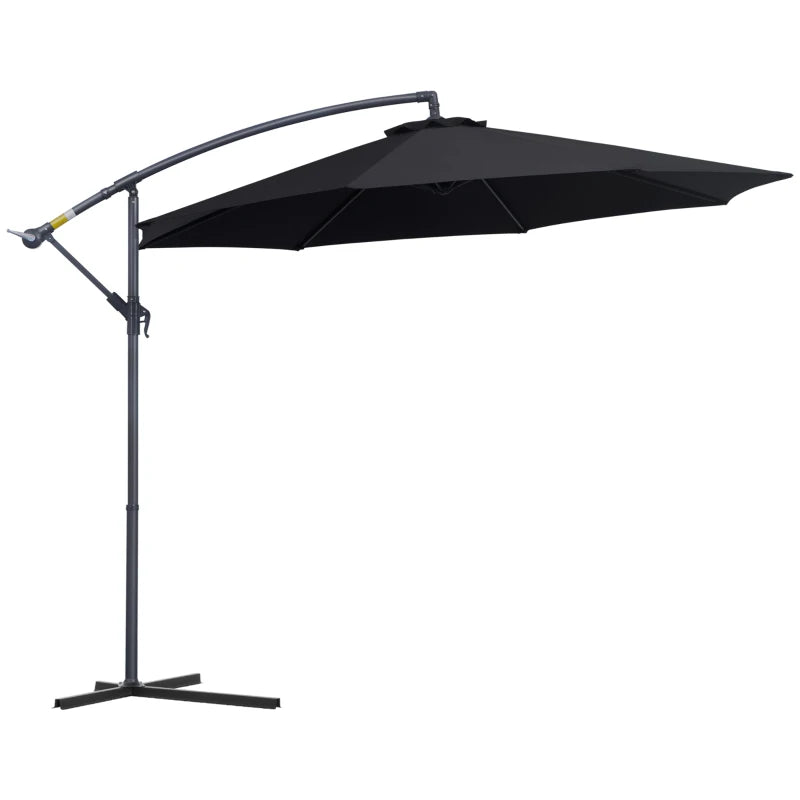 Outsunny Cantilever Banana Parasol 3m -  Black