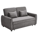 Livingandhome Grey Convertible Sofa Bed with 2 Pillows
