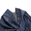 Oversized Shawl Wrap - Navy Blue Floral