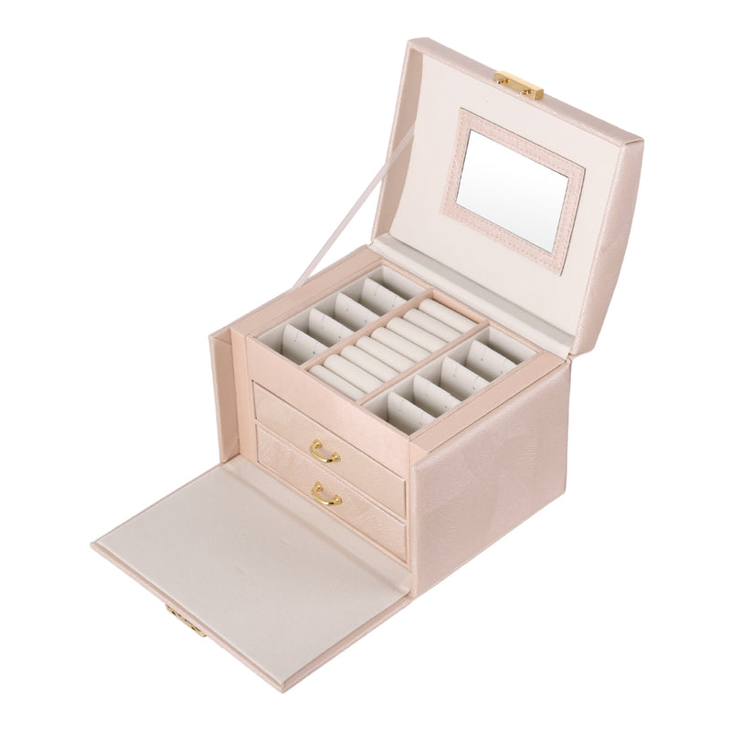 Sheonly Multi-Function Faux Leather Jewellery Storage Box with Drawers