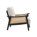 Livingandhome Mid Century Woven Rattan Armchair