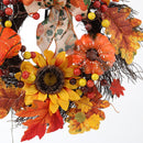 Pumpkin Bell Harvest Wreath with Warm Lights