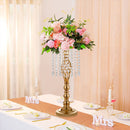 Lifeideas Crystal Metal Vase Table Centerpiece