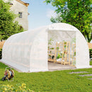 Breeins White Outdoor Walk-in Tunnel Greenhouse With Steel Frame