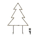 73cm x 80cm Light up Dewdrop Metal Christmas Tree with Garden Stake & Warm White LEDs