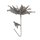 68cm Silver Velvet Poinsettia Stem with 2 Flowers Christmas Decoration