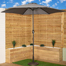 Samuel Alexander 2.7m Havana Garden Patio Parasol with Crank Handle in Grey