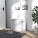 HOMCOM Shoe Storage Bench With Cushion And Flip-Drawer 62x26x47.5cm