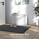 HOMCOM Shoe Storage Bench With Cushion And Flip-Drawer 62x26x47.5cm