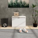 HOMCOM Shoe Storage Bench With Cushion And Flip-Drawer 62x26x47.5cm