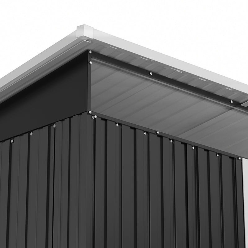 Breeins Sliding Door Metal Storage Shed with Windows