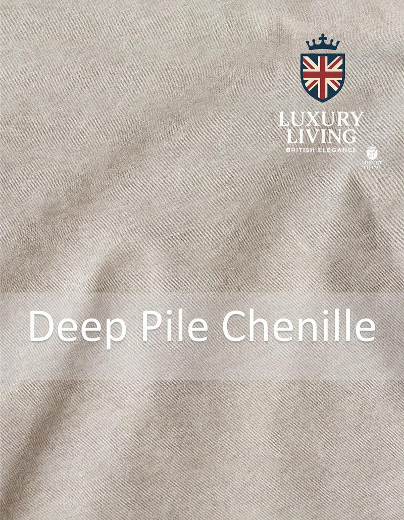 Chenille Blackout Taped Curtains Cream