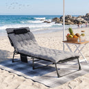Breeins 4-Position Foldable Camping Bed With Thick Mattress & Headrest