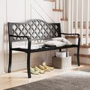 Slatted Metal Patio Garden Bench