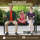 Slatted Metal Patio Garden Bench