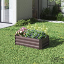 Garden Sanctuary Galvanized Steel Square Raised Garden Bed Planter Box