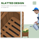 Outsunny Wooden Planter with Trellis, Raised Bed for Garden, Brown