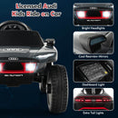 12V Licensed Audi Kids Ride On E-tron Racing Car with Remote Control-Grey