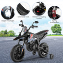12V Battery Powered Toddler Motorbike with Music for 3-8 Years Old Kids-Navy