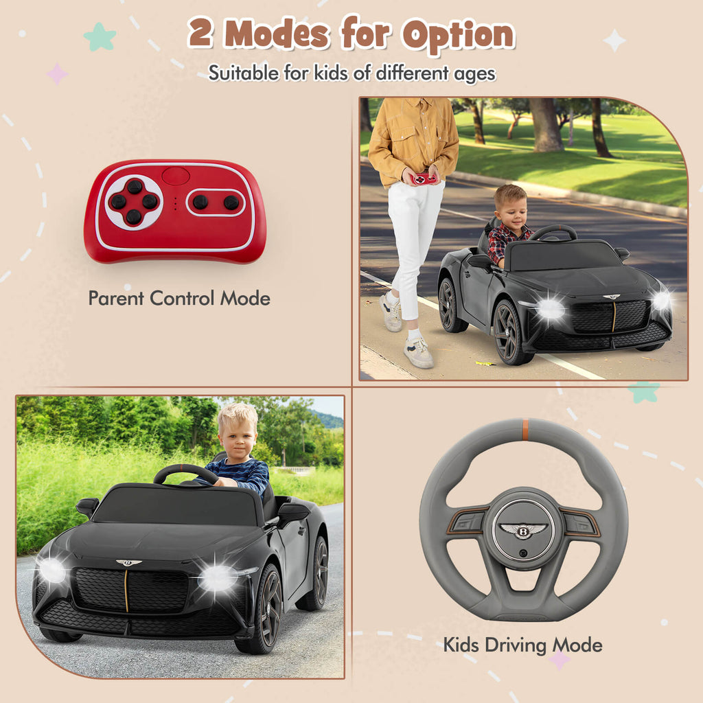 12V Licensed Bentley Bacalar Kids Ride On Car with Scissor Doors and L