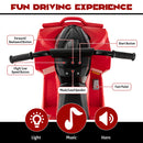 12V Kids Ride On ATV with 2 Speeds and LED Lights-Red