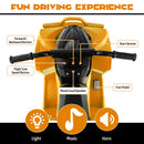 12V Kids Ride On ATV with 2 Speeds and LED Lights-Yellow