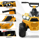 12V Kids Ride On ATV with 2 Speeds and LED Lights-Yellow