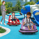12V Kids Ride On Bumper Car with Dual Joysticks and 5 Light Effects-Red