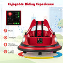 12V Kids Ride On Bumper Car with Dual Joysticks and 5 Light Effects-Red