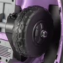 12V Kids Ride On Bumper Car with Dual Joysticks and 5 Light Effects-Purple