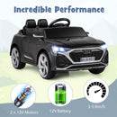 12V Kids Ride On Car with Remote Control and 4 Wheels Suspension-Black