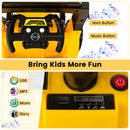 12V Kids Ride On Construction Tractor with Electric Bucket and Music-Yellow