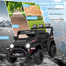 12V Kids Ride on Truck with Remote Control and Wireless Connection-Black