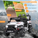 12V Kids Ride on Truck with Remote Control and Wireless Connection-White
