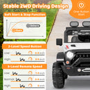 12V Kids Ride on Truck with Remote Control and Wireless Connection-White