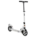 ALPINE SPIRIT White Foldable Kick Scooter, Adjustable Height, 94L x 38W x 90-105Hcm