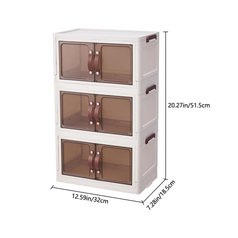 Lifeideas 3-Tier Double-door Desk Organizer Storage Box