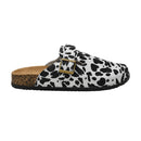 Closed-Toe Slip-On Mules Sandals - Cow Print