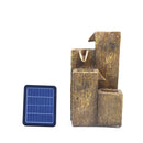 Livingandhome Freestanding Garden Falls Fountain Rockery Decor Solar Powered