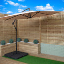 4 Piece Square Cantilever Parasol Base Weight Set Fillable with Sand or Water