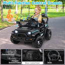 12V Kids Ride on Truck Car with Remote Control for Kid Over 3 Years Old-Black