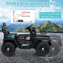 12V Kids Ride on Truck Car with Remote Control for Kid Over 3 Years Old-Black