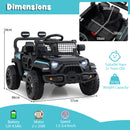 12V Kids Ride on Truck Car with Remote Control for Kid Over 3 Years Old-Black
