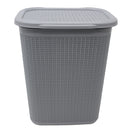 JVL Loop 50L Plastic Laundry Linen Basket, Grey