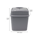 JVL Loop Toilet Brush And Lidded Bin Bathroom Set, Grey
