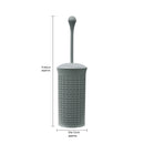 JVL Loop Toilet Brush And Lidded Bin Bathroom Set, Grey