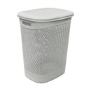 JVL Droplette 52L Plastic Laundry Linen Basket, Ice Grey