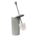 JVL Droplette Toilet Brush And Lidded Bin Bathroom Set
