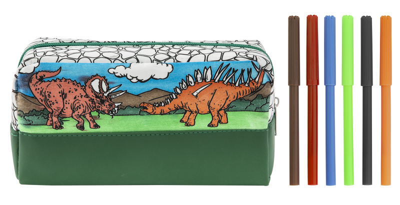 Dino Colour Your Own Pencil Case